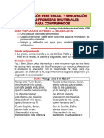 CELEBRACIÓN PENITENCIAL y RENOVACIÓN DE LAS PROMESAS BAUTISMALES PARA CONFIRMANDOS