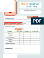 Examen 1° Trimestre 6° B