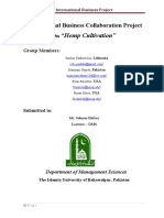 International Colloboration Report On Hemp Cultivation