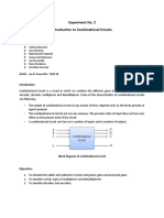 Experiment No. 2 Introduction To Combinational Circuits: Group Name: Group 7 Group Leader: JOSE DOROSAN Group Member