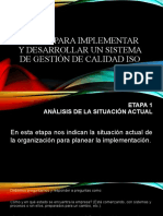 Etapas para Implementar y Desarrollar Un Sistema de Gestion de Calidad