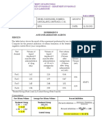 Experiment 8 Analgesic and Anti-Inflammatory Worksheet