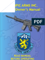 Olympic Arms Inc. AR-15 Owner's Manual: Read Manual Before Operating This Firearm