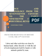 Science AND Technology From The Seventeenth Century TO THE Early Nineteenth Century/ Industrial Revolution