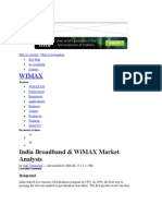 Wimax: India Broadband & Wimax Market Analysis