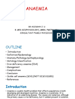 Anaemia: DR Adjugah J. U. B. Med Sci (Physiology), MBBS, FMCFM, Mph. Consultant Family Physician