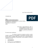 Informe Sobre La Constitucionalidad Del Proyecto de Ley Denominado "Ley Que Restablece La Autonomía Universitaria en El Perú"