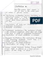 Oscillations Notes