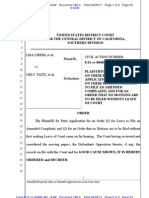 LIBERI V TATIZ (C.D. CA) - 180.4 - # 4 Proposed Order - Gov - Uscourts.cacd.497989.180.4