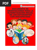 DOCUMENTO DE ORIENTACIONAES PARA LA AFLABETIZACION INICIAL DE LOS ESTUDIANTES CON DISCAPACIDAD-Version Final