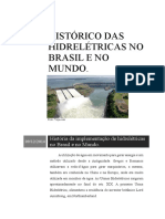 Histórico Das Hidrelétricas No Brasil e No Mundo