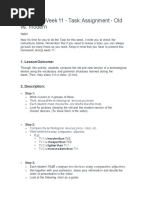 (AC-S11) Week 11 - Task: Assignment - Old vs. Modern: 1. Lesson Outcome