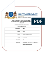 Ekurhuleni North District Grade 7: Economic and Management Sciences