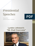 Presidential Speeches: Prepared By: Grade & Section: X - Aristotle