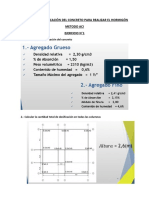 Ejercicio de Dosificación Del Concreto para Realizar El Hormigón