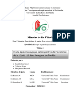 Etude Épidémiologique Rétrospective de L'incidence de La Covid - 19 Dans La Région de Médéa