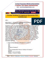 Circular Seating Arrangement Questions PDF