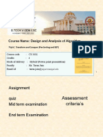 Course Name: Design and Analysis of Algorithm: B.Tech V Sem Cse