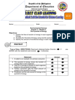 Pretest: Environmental Science Quarter 2 - Module 2 The Pyramid of Energy Objectives