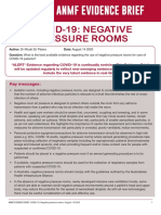 Covid-19: Negative Pressure Rooms: Anmf Evidence Brief