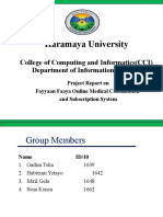 Haramaya University: College of Computing and Informatics (CCI) Department of Information Systems