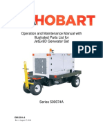 Operation and Maintenance Manual With Illustrated Parts List For Jetex6D Generator Set