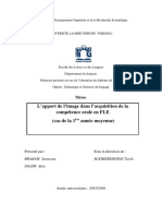 L'apport de L'image Dans L'acquisition de La Compétence Orale en FLE (Casdela1 Année Moyenne)