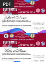 Certificate: Appreciation