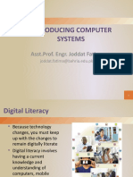 Introducing Computer Systems: Asst - Prof. Engr. Joddat Fatima