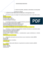 Prova de Residência e Gabarito Anestesiologia Veterinria 2020 UnB