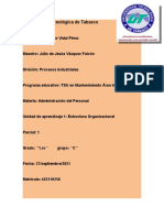 Organigrama Estructural Departamento de Mantenimiento