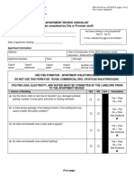 Apartment Review Checklist (To Be Completed by City or Provider Staff)