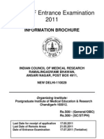 ICMR JRF Entrance Exam 2011 - 1