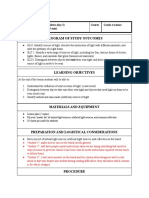 Program of Study Outcomes: Lesson Title/Focus Light & Shadows (Day 2) 1:15-1:50 (35 Min) Course Grade 4 Science