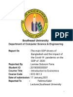 The Main GDP Drivers of Bangladesh & The Impact of The Covid-19 Pandemic On The GDP of 2020