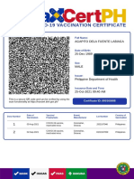 Covid-19 Vaccination Certificate: Agapito Dela Fuente Labiaga