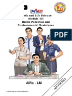 Earth and Life Science - Q2 - Mod15 - Biotic Potential and Environmental Resistance - Version1