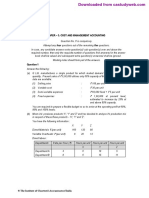 Paper - 3: Cost and Management Accounting: © The Institute of Chartered Accountants of India