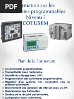 Formation Sur Les Automates Programmables Niveau I: Cotusem