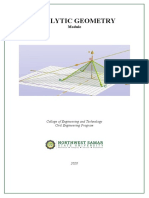 Analytic Geometry: College of Engineering and Technology Civil Engineering Program