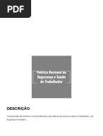 Política Nacional de Segurança e Saúde Do Trabalhador