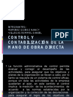 Control y Contabilizacion de La Mano de Obra