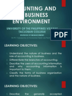 Learning Resource - Accounting and The Business Environment