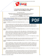 Bolivia - Ley de Protección Legal de Niñas, Niños y Adolescentes, 8 de Noviembre de 2010