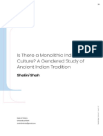 29 44 Is There A Monolithic Indian Culture A Gendered Study of Ancient Indian Tradition. Shalini Shah