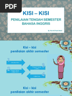 Kisi - Kisi: Penilaian Tengah Semester Bahasa Inggris