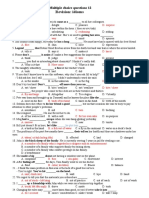 Revision: Idioms: Multiple Choice Questions 12