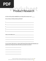 Worksheet: Product Research