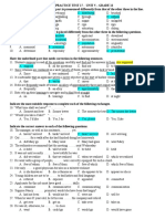 Practice Test 17 - Unit 5 - Grade 12