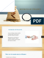 Sources of Finance